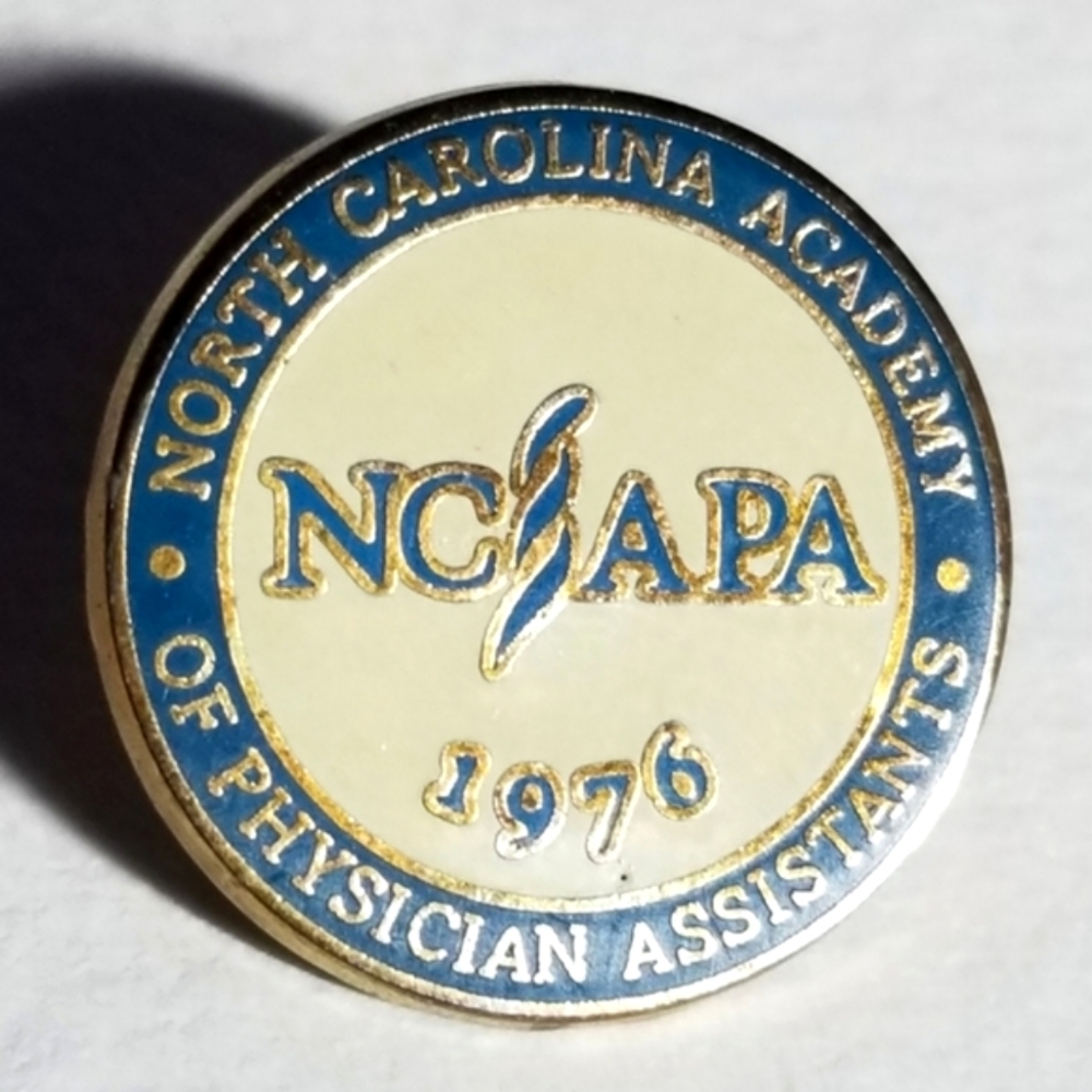 Vintage North Carolina Academy of Physician Assistants 1976 lapel pin PA